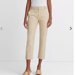 Vince beige coin pocket cropped chino pants size 2